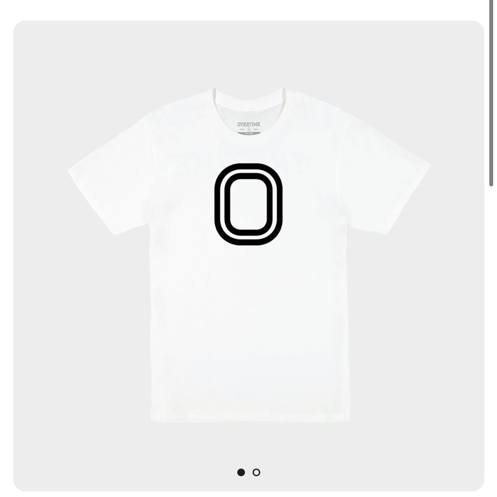 Overtime (OT) Classic tee in maroon & white (Small)